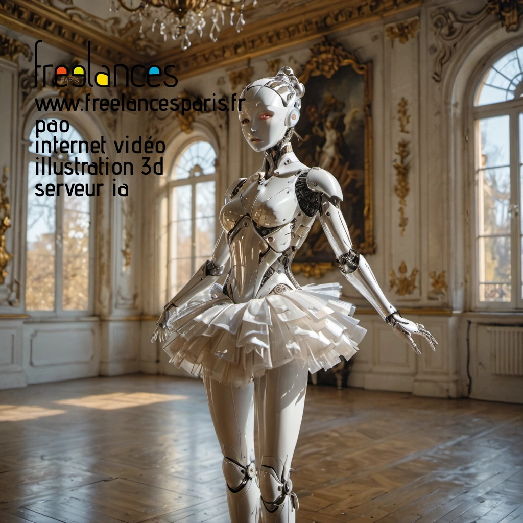 Pao mise en page internet vidéo illustration 3d serveur IA générative AI freelance paris studio de création magazines PTZXNFN0